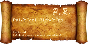 Palóczi Richárd névjegykártya